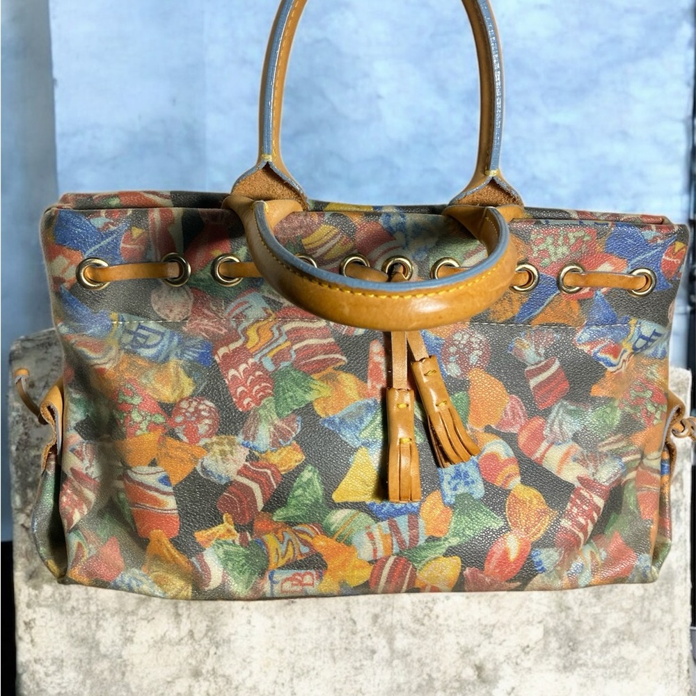 VNTG DOONEY & BOURKE CANDY PRINT Colorful Patterned Women's Bag